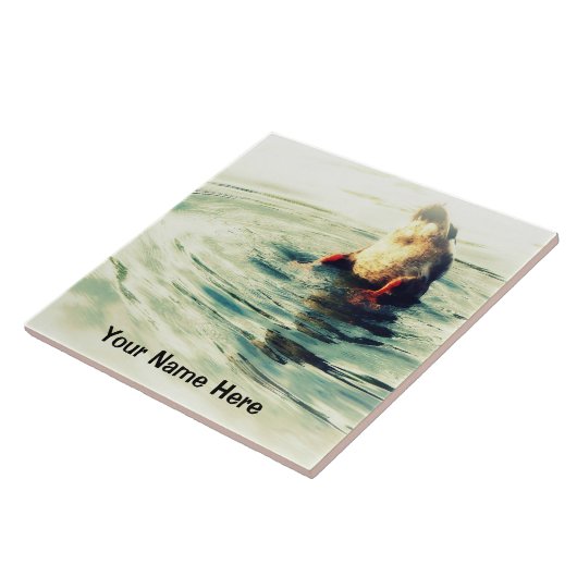 Proost! Funny Duck Butt Foto Tegeltje (Zijkant)