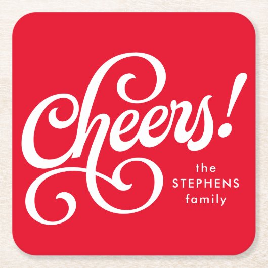 Proost gedurfde rode retro vakantie kartonnen onderzetters (Voorkant)