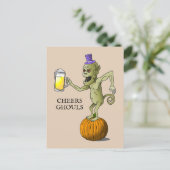 Proost Geesten Halloween Feest Briefkaart (Staand voorkant)