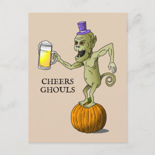 Proost Geesten Halloween Feest Briefkaart