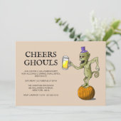Proost Geesten Halloween Feest Kaart (Staand voorkant)