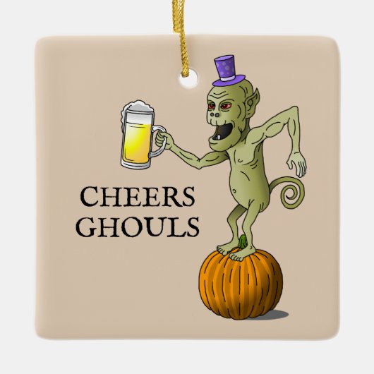 Proost Geesten Halloween Feest Keramisch Ornament (Voorkant)