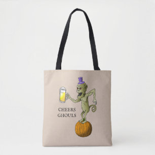 Proost Geesten Halloween Zoete of zure traktatie Tote Bag