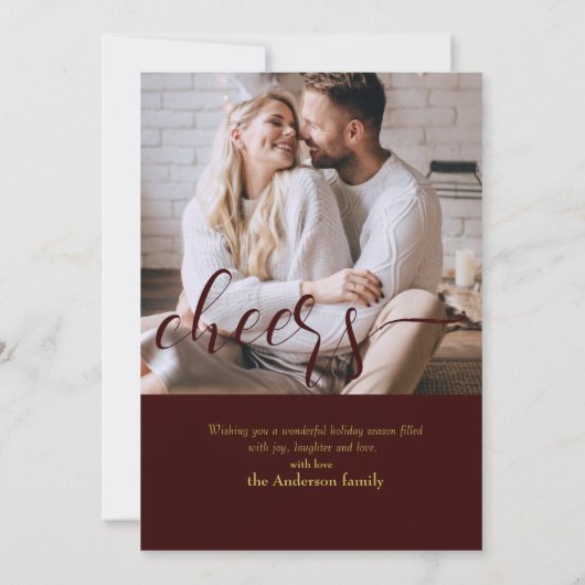 Proost! Gelukkig Nieuwjaar 2024 Script Vakantiekaa Kaart (Achterkant)