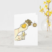 Proost Gelukkig Nieuwjaar 2026 Gans Met Champagne  Kaart (Gele Bloem)