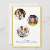 Proost Gelukkig Nieuwjaar 4 fotokaart Kaart (Achterkant)