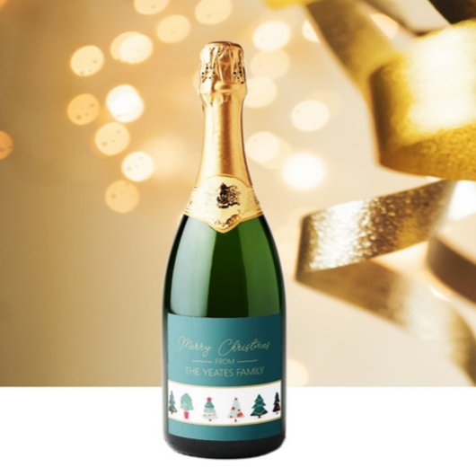Proost! Gepersonaliseerd kerstcadeau Sparkling Wijnetiket
