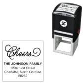 Proost Gepersonaliseerd vakantieadres Zelfinktende Stempel (In situ)