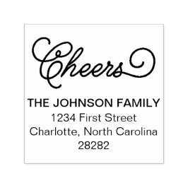 Proost Gepersonaliseerd vakantieadres Zelfinktende Stempel