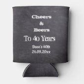 Proost Gepersonaliseerde verjaardag van Chalkboard Blikjeskoeler (Voorkant)