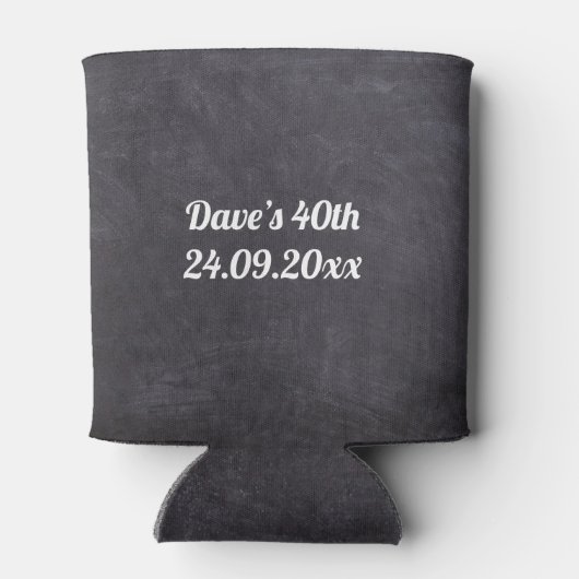 Proost Gepersonaliseerde verjaardag van Chalkboard Blikjeskoeler (Achterkant)