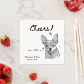 Proost getrokken Gepersonaliseerde Hond Eenvoudige Servet (Insitu)