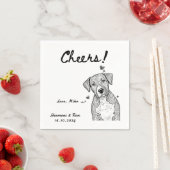 Proost getrokken Gepersonaliseerde Hond Eenvoudige Servet (Insitu)