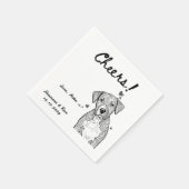 Proost getrokken Gepersonaliseerde Hond Eenvoudige Servet (Hoek)