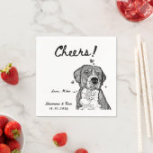 Proost getrokken Gepersonaliseerde Hond Eenvoudige Servet (Insitu)