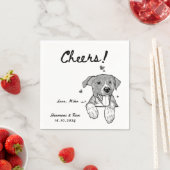 Proost getrokken Gepersonaliseerde Hond Eenvoudige Servet (Insitu)