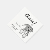 Proost getrokken Gepersonaliseerde Hond Eenvoudige Servet (Hoek)