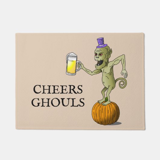 Proost Ghouls Halloween Party Deurmat (Voorkant)