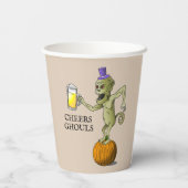 Proost Ghouls Halloween Party Papieren Bekers (Achterkant)