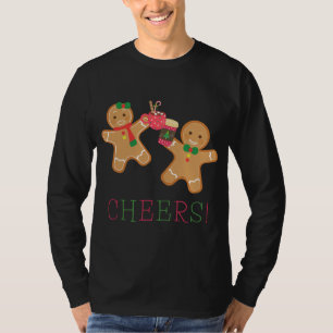 Proost Gingerbread Man en Vrouw Hot Chocolate Cof T-shirt