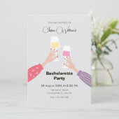Proost glas vrijgezellenfeest kaart (Staand voorkant)