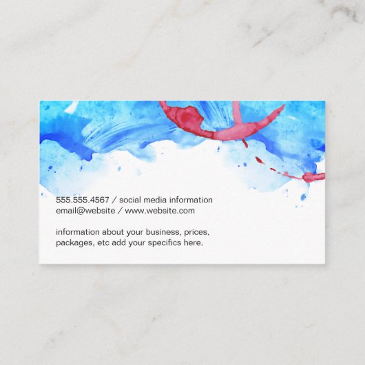 Proost Glazen | Achtergrond in waterverf Visitekaartje (Achterkant)