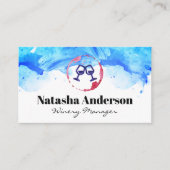 Proost Glazen | Achtergrond in waterverf Visitekaartje (Voorkant)