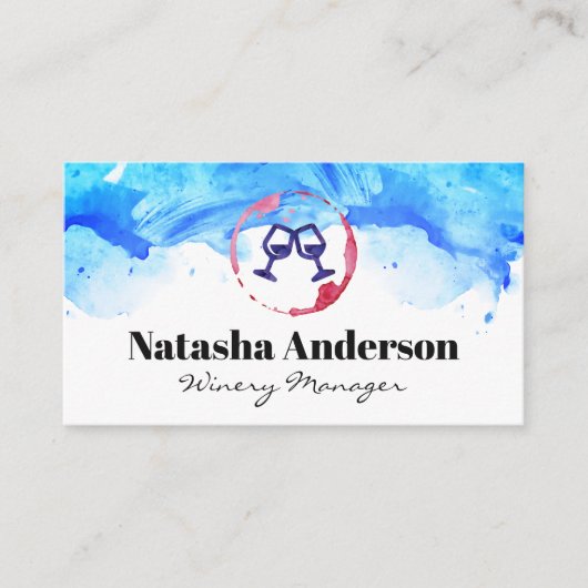 Proost Glazen | Achtergrond in waterverf Visitekaartje (Voorkant)