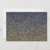 Proost Gold Navy Gelukkig Nieuwjaar Trouwfoto Feestdagenkaart (Achterkant)