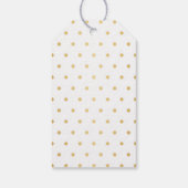 Proost Gold Polka Dot Confetti Nieuwjaar Cadeau La Cadeaulabel (Achterkant)