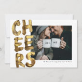 Proost goud gelukkig nieuwjaar foto feestdagenkaart (Voorkant)
