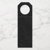 Proost Goud op Black Damask Flessenhanger (Achterkant)