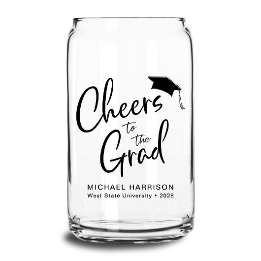 Proost Graduation Party Blikvorm Glas