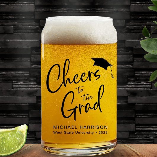 Proost Graduation Party Blikvorm Glas