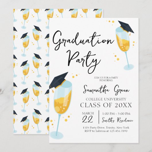 Proost Graduation Party Kaart (Voorkant / Achterkant)