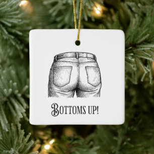Proost! Grappig Witte Olifant Cadeau Kerstmis Keramisch Ornament