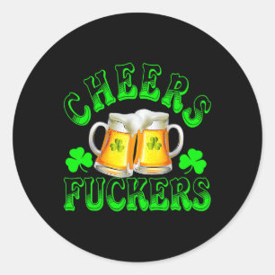Proost Grappige St. Patrick's Dag Iers Drinken 6 Ronde Sticker