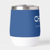 Proost Groovy Frans Blauw Typografie Namen Bruilof (Voorkant)