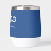 Proost Groovy Frans Blauw Typografie Namen Bruilof (Achterkant)