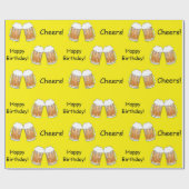 Proost! Happy Birthday Beer Wrapping Paper Cadeaupapier (Vlak)
