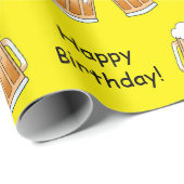 Proost! Happy Birthday Beer Wrapping Paper Cadeaupapier (Rol Hoek)