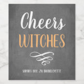 Proost Heksen Boozy Bachelorette Wijnlabel Wijn Etiket (Enkel label)