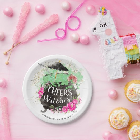 Proost Heksen Cocktail Halloween Bruidsmeisjes Fee Papieren Bordje (Feest)