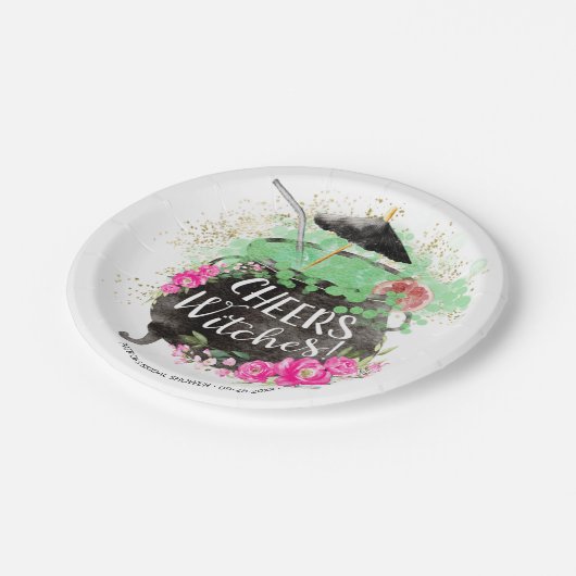 Proost Heksen Cocktail Halloween Bruidsmeisjes Fee Papieren Bordje (Gekanteld)