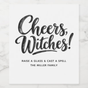 Proost Heksen Grappige Halloweenfeestdranken Wijn Etiket