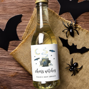 Proost, Heksen Halloween Baby Shower Wijn Etiket