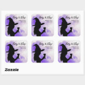 Proost Heksen Halloween Bachelorette Feest Favor Vierkante Sticker (Vel)