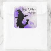 Proost Heksen Halloween Bachelorette Feest Favor Vierkante Sticker (Tas)