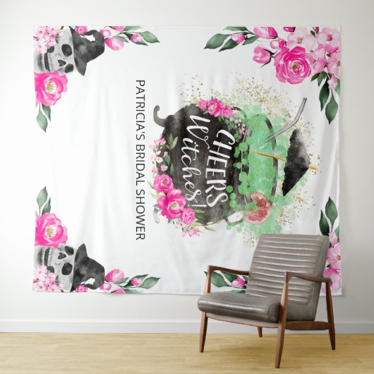 Proost Heksen Halloween Bruidsfeest Backdrop Wandkleed (In Situ (horizontaal))