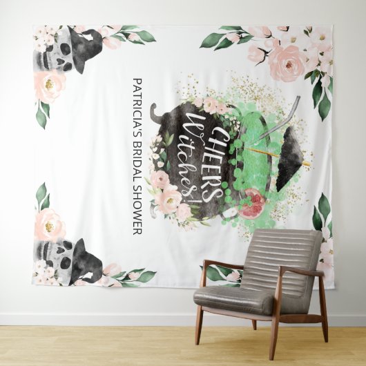 Proost Heksen Halloween Bruidsfeest Backdrop Wandkleed (In Situ (horizontaal))